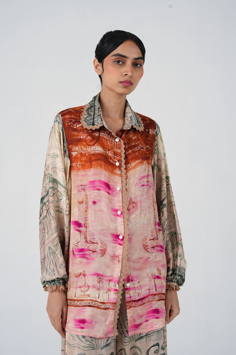 Moira Shirt-Sai satin top/shirt by CORD in multi-color for women Worldwide