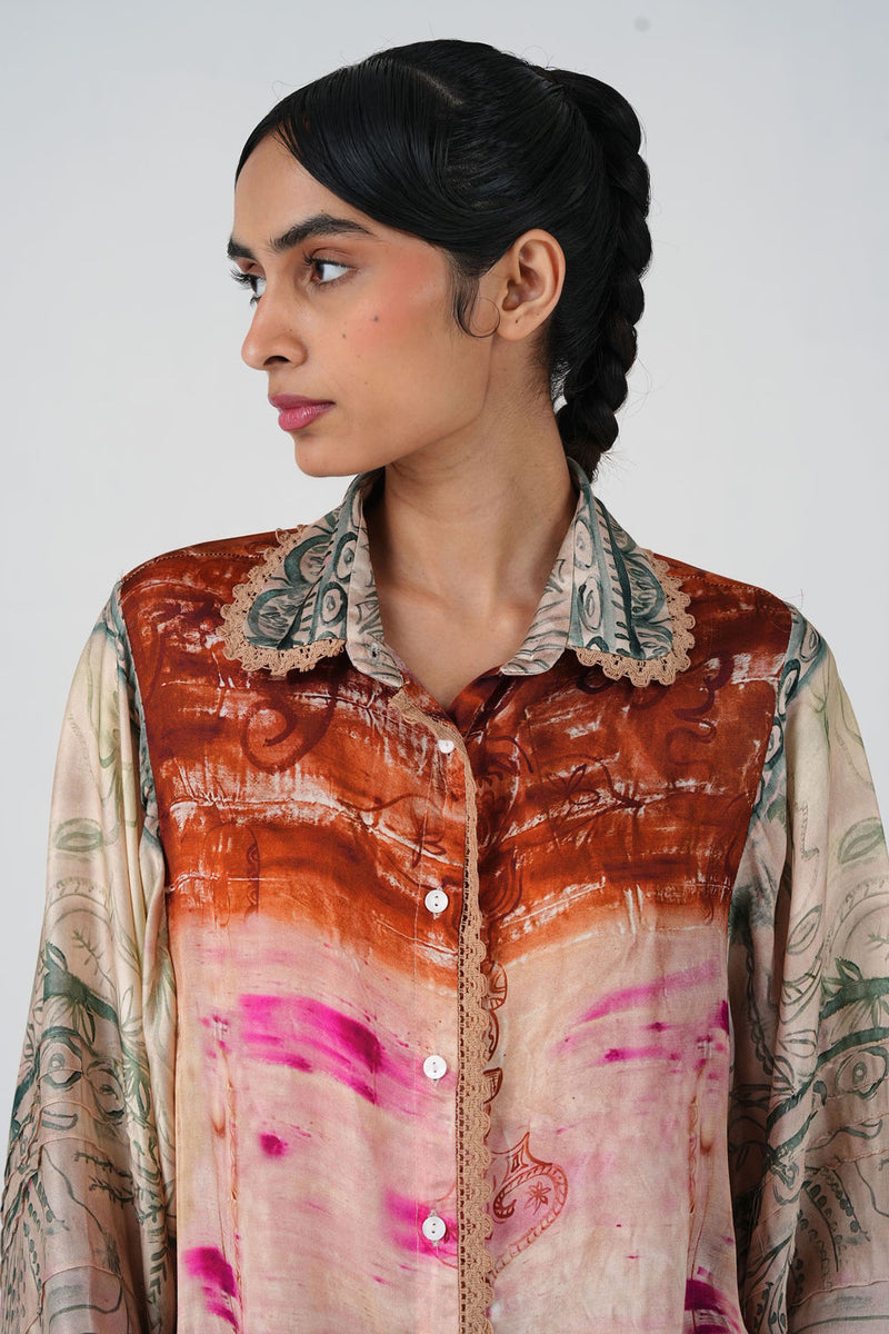 Moira Shirt-Sai satin top/shirt by CORD in multi-color for women Worldwide