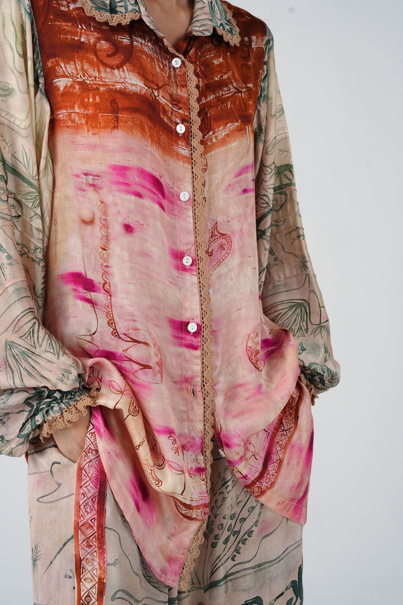 Moira Shirt-Sai satin top/shirt by CORD in multi-color for women Worldwide