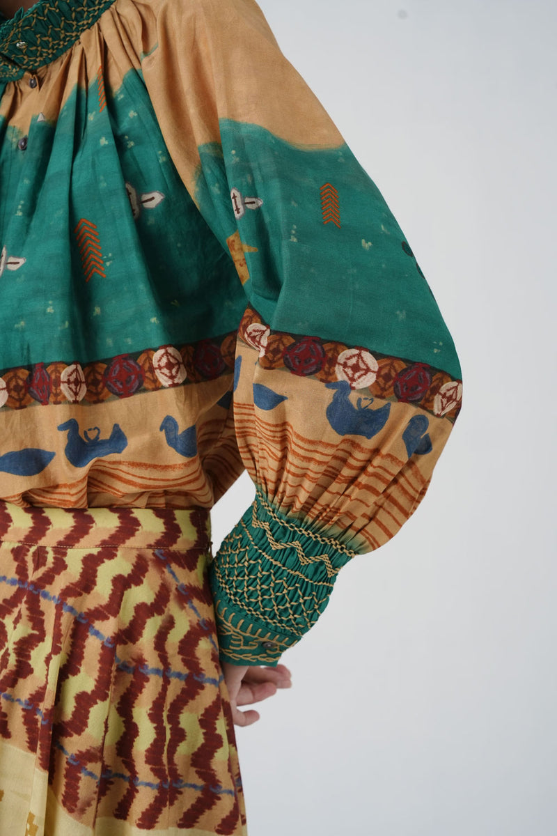 Farmer Top-Fresco cotton silk top and shirts by CORD in multi-color for women Worldwide