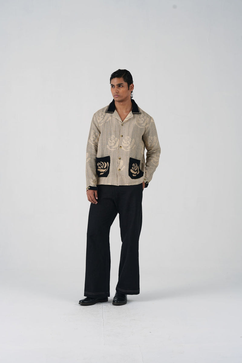 Archive Jacket-Striped Rose linen jacket by CORD MEN in multi-color for men Worldwide