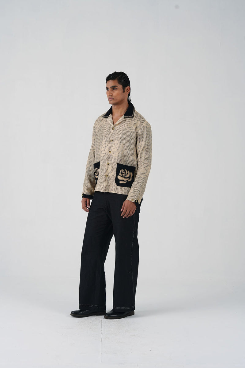 Archive Jacket-Striped Rose linen jacket by CORD MEN in multi-color for men Worldwide