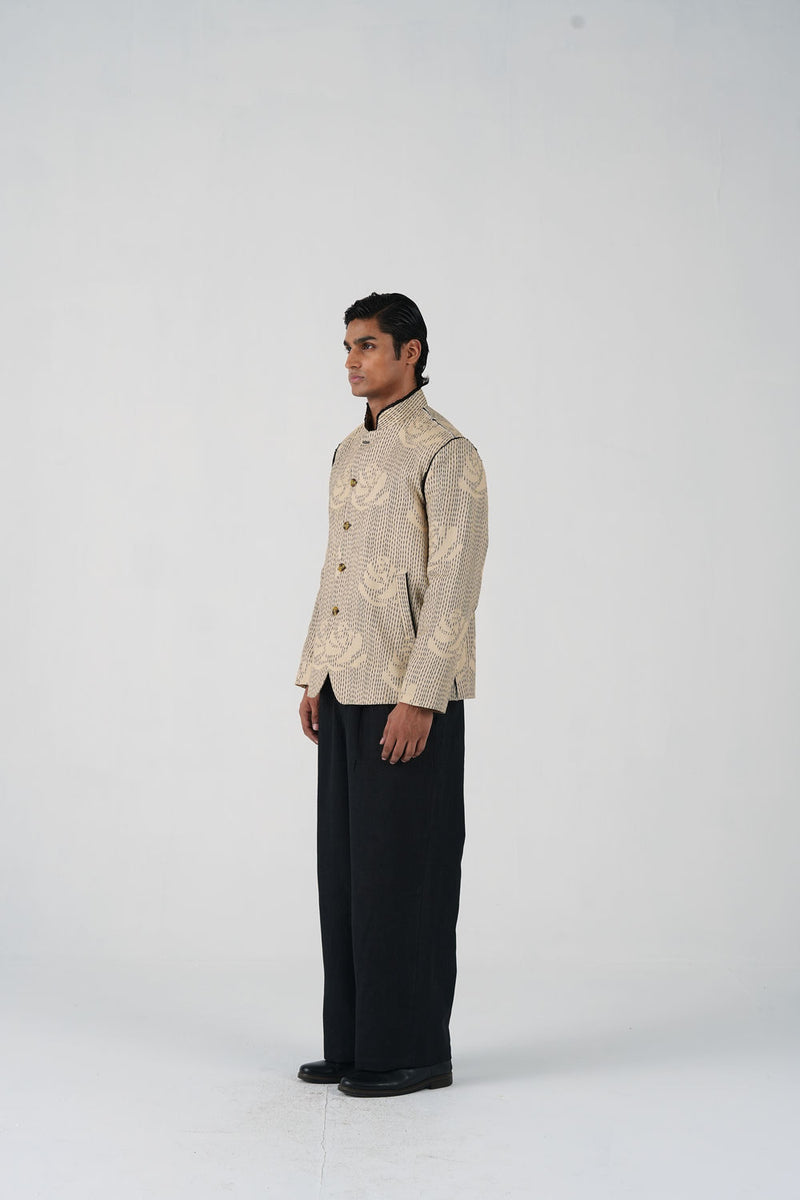 Marshel Blazer Set-Striped Rose linen co-ord set by CORD MEN in multi-color for men Worldwide