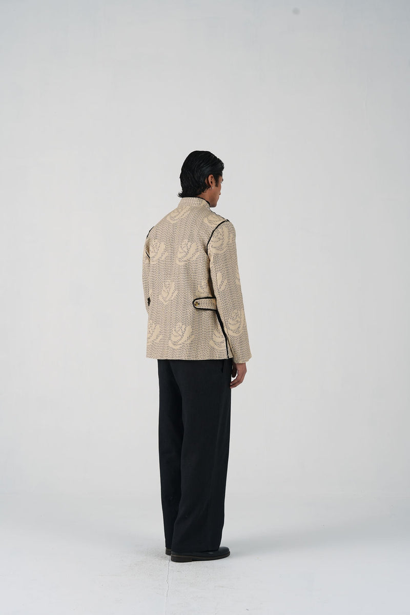 Marshel Blazer Set-Striped Rose linen co-ord set by CORD MEN in multi-color for men Worldwide
