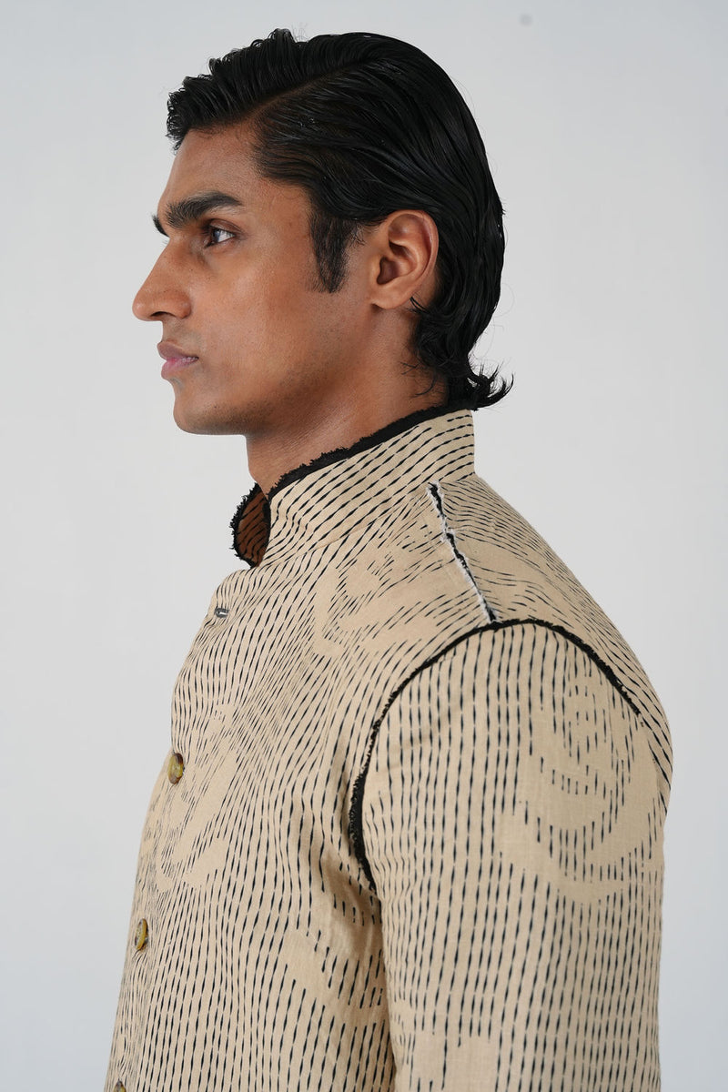 Marshel Blazer-Striped Rose linen jacket by CORD MEN in multi-color for men Worldwide