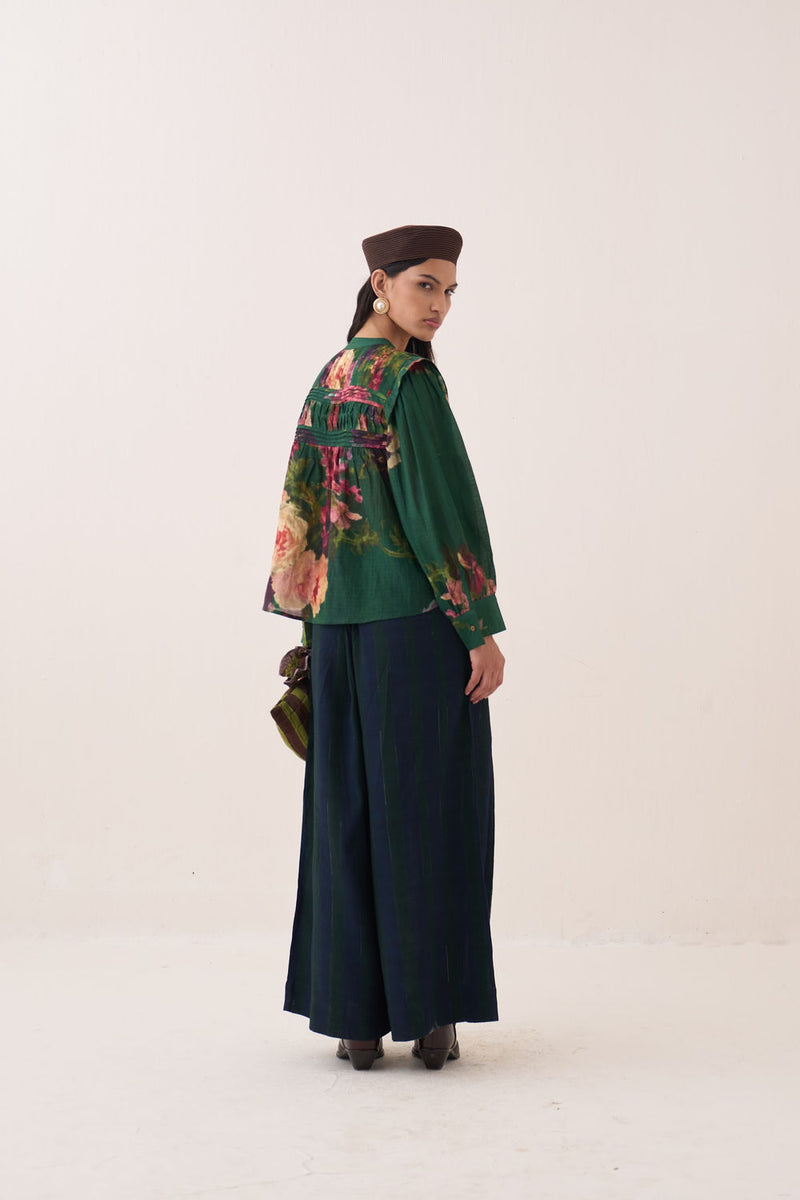 Rosé Mystic Top Set cotton dobby co-ord set by O'Frida in green for women Worldwide