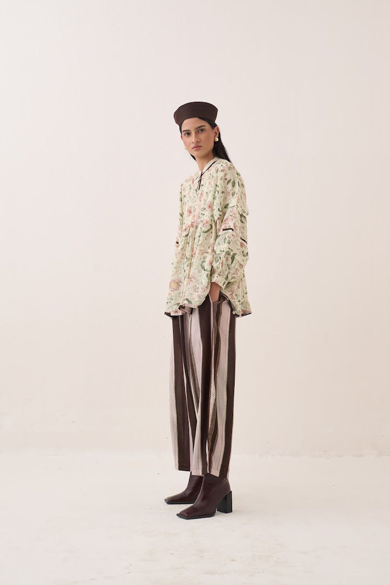 Gulzar Boheme Top bemberg muslin top/shirt by O'Frida in ivory for women Worldwide
