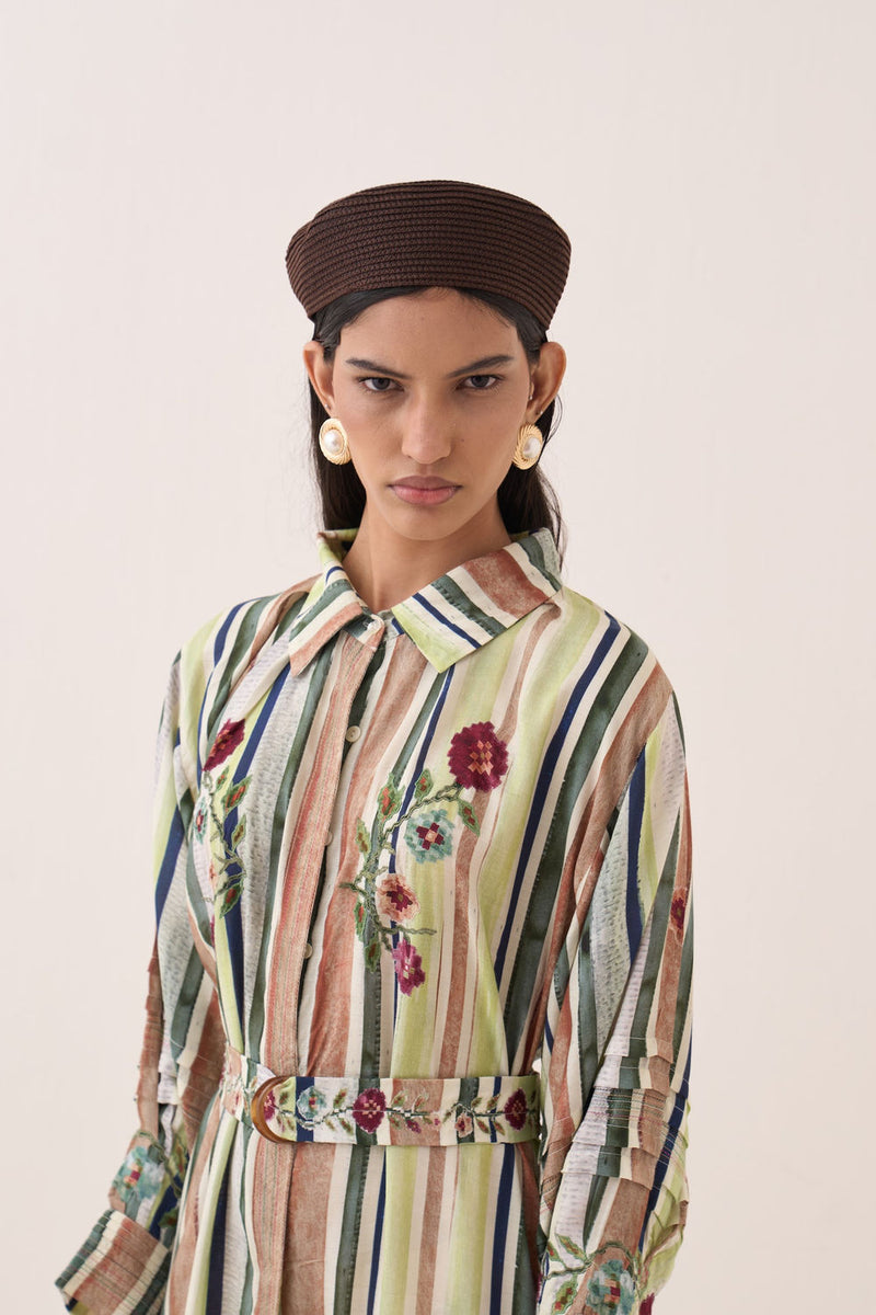 Rekha Belt bemberg muslin belts by O'Frida in green for women Worldwide
