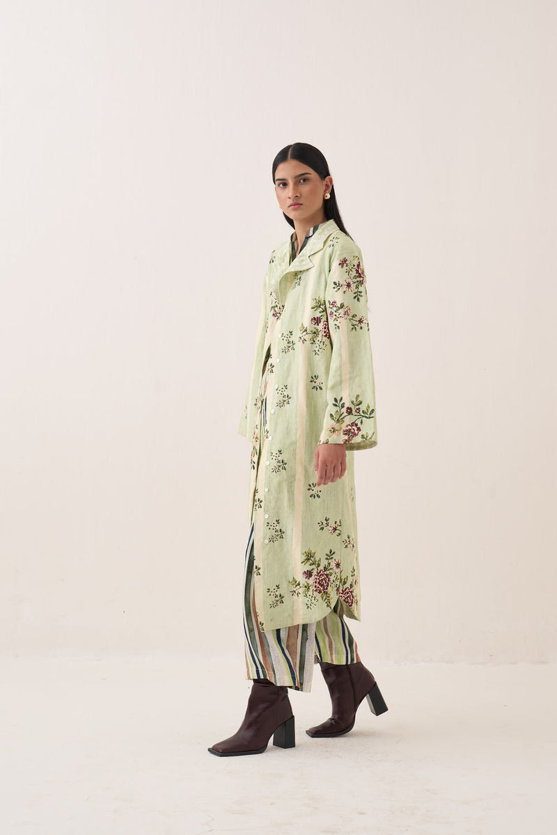 Bagiya Jacket Set cotton slub co-ord set by O'Frida in multi-color for women Worldwide