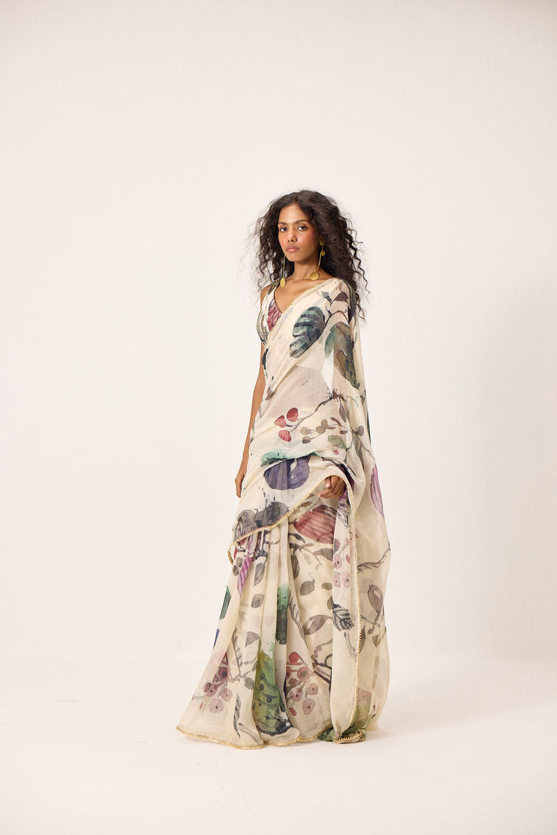 Avery Blouse mul by Khara Kapas in ecru for women Worldwide