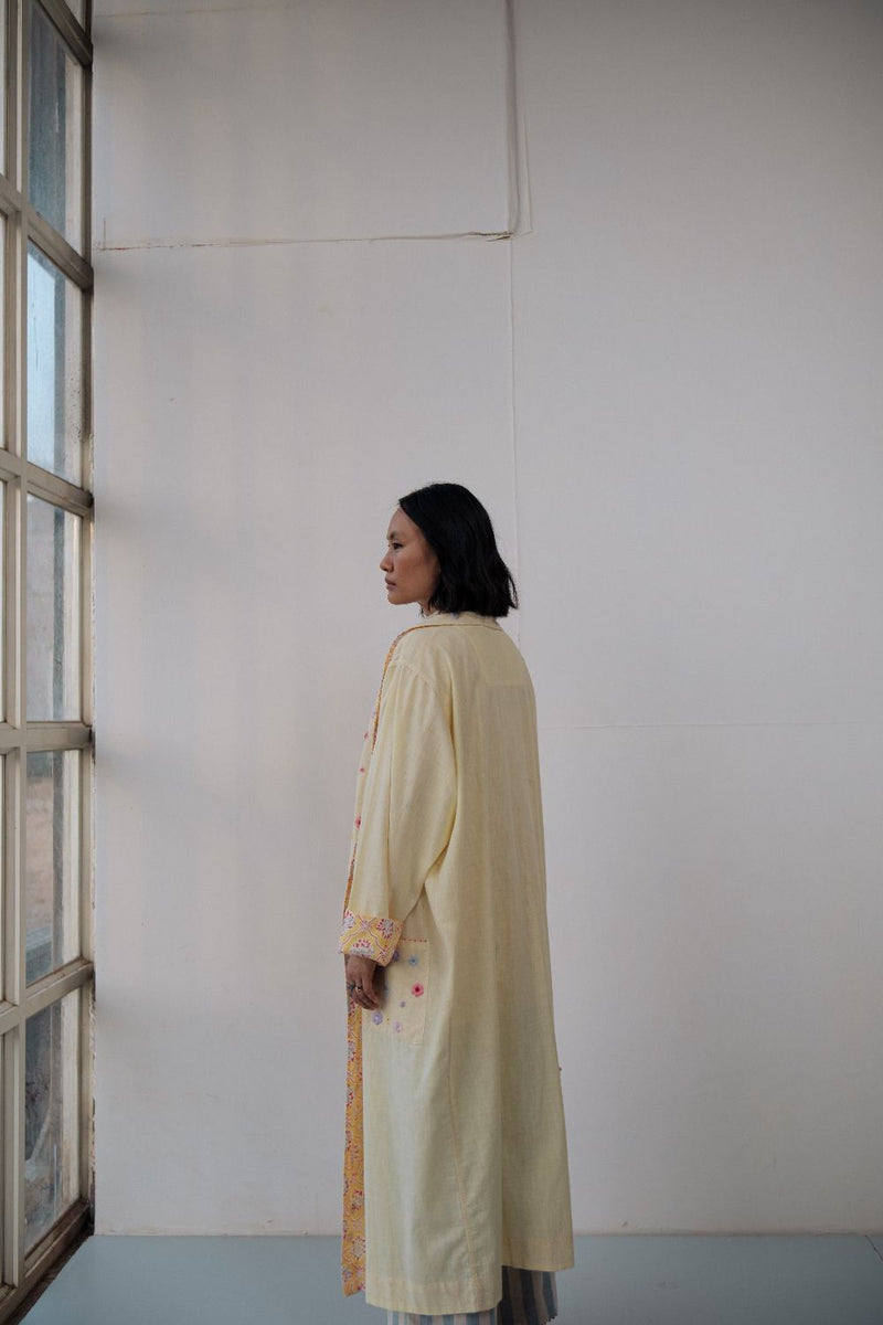 FUL OVERLAY cotton by TOKREE in yellow color for women Worldwide