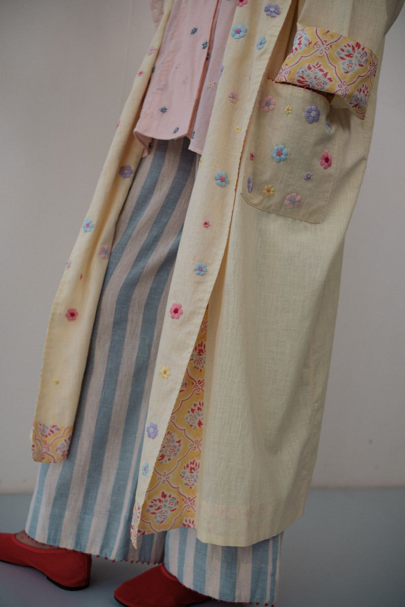 FUL OVERLAY cotton by TOKREE in yellow color for women Worldwide