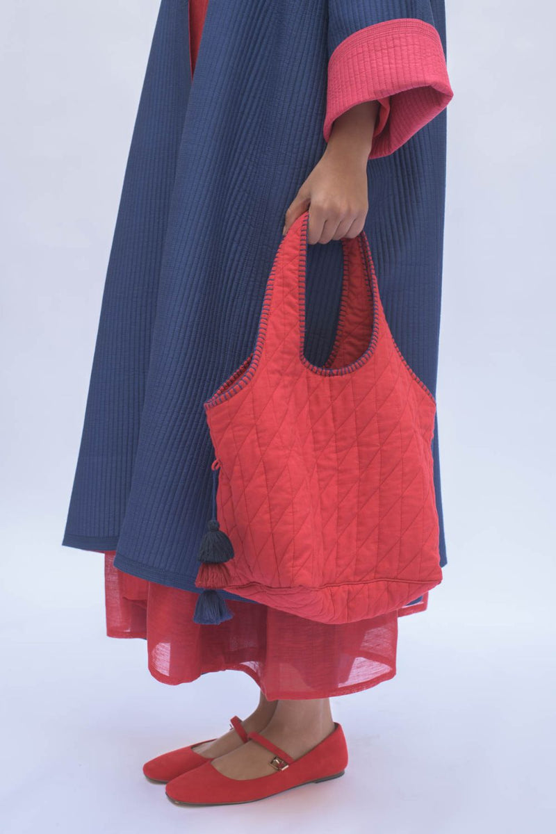 LAAL BAALTI BAG cotton by TOKREE in red color for women Worldwide