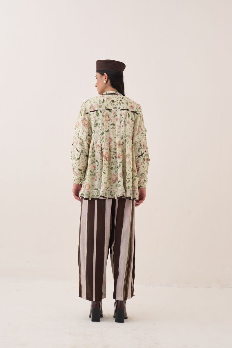 Gulzar Boheme Top bemberg muslin top/shirt by O'Frida in ivory for women Worldwide