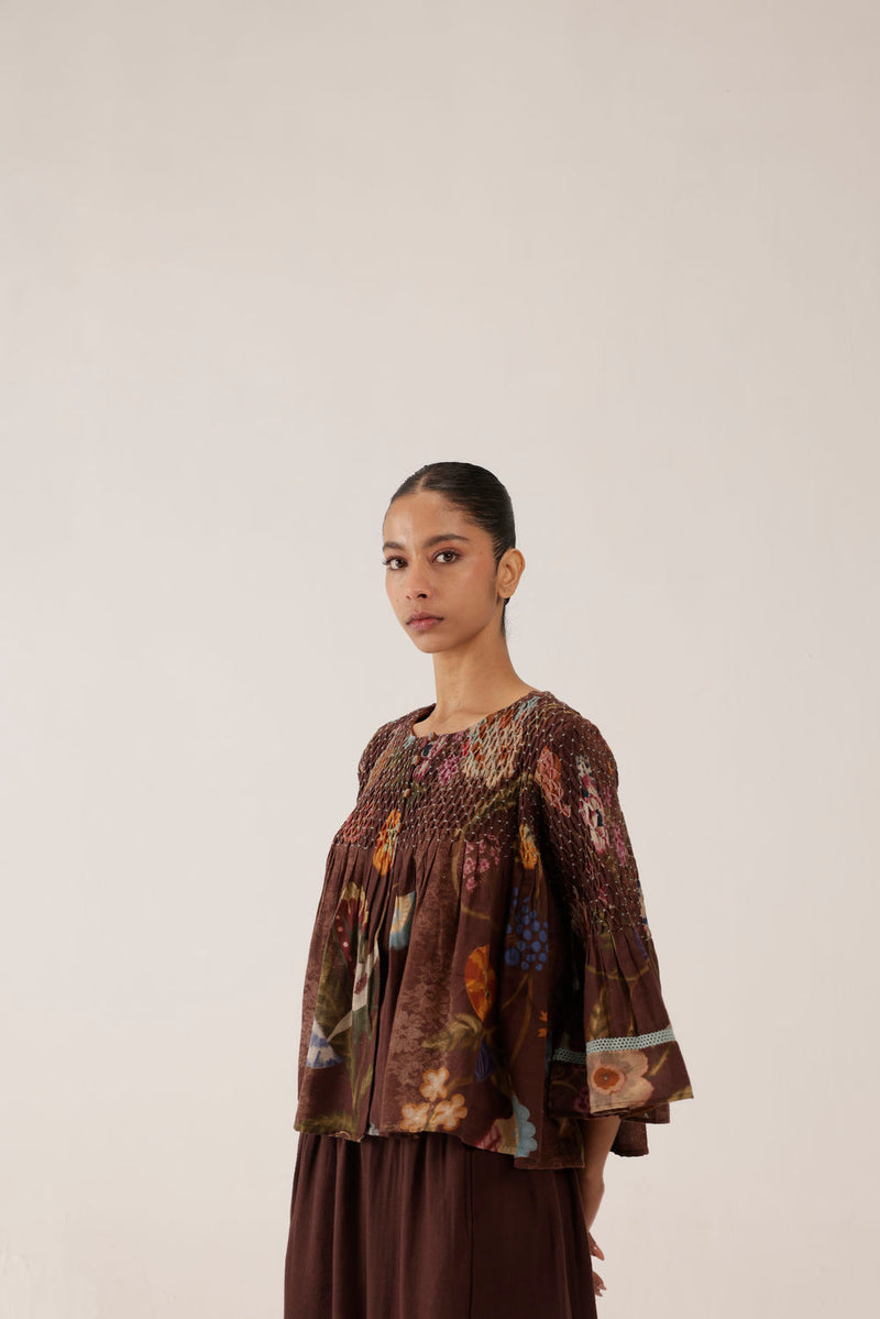 Louie Top-Floret cotton top and shirts by CORD in multi-color for women Worldwide