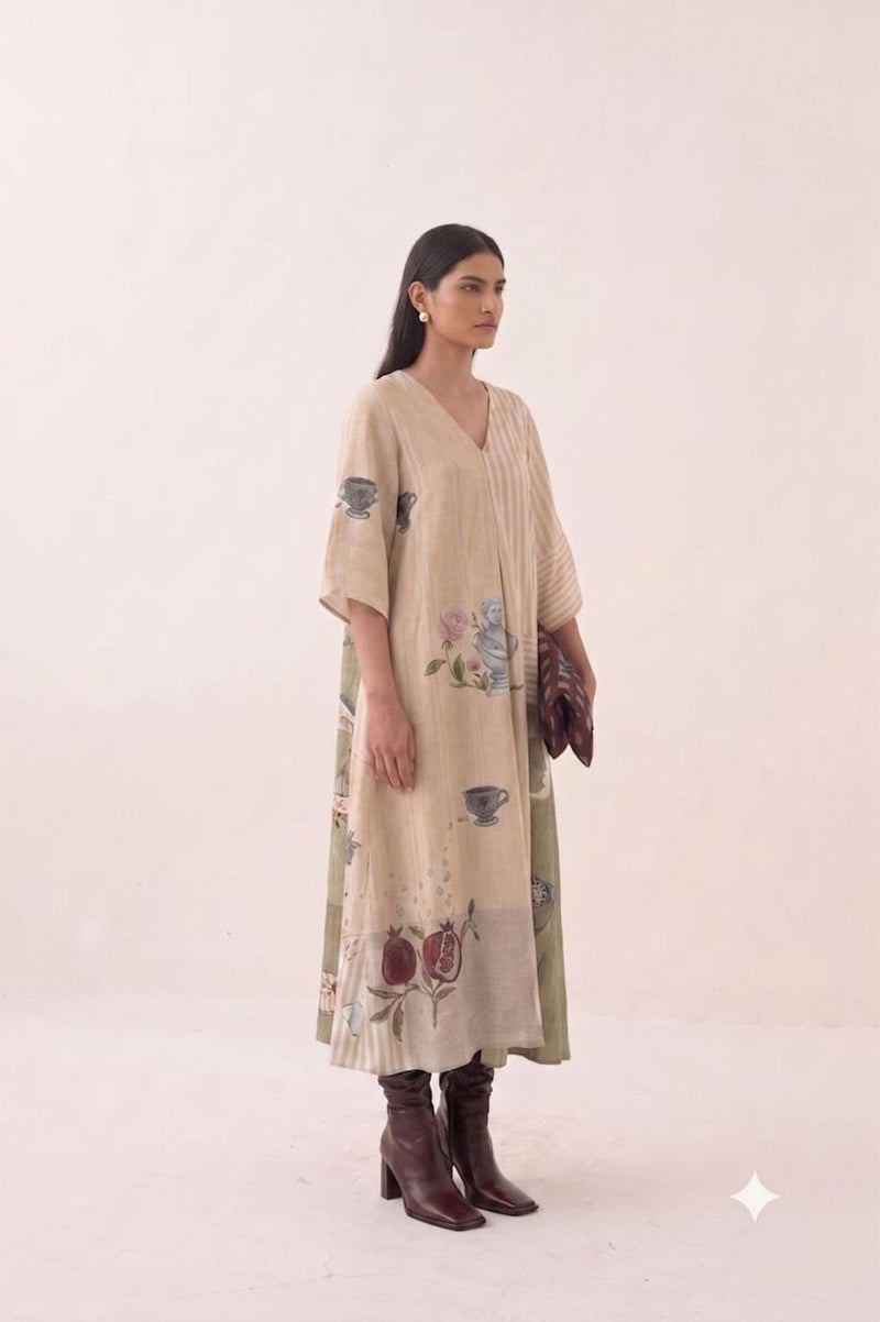 Nakshatra Mayflower Dress poplin dress by O'Frida in multi-color for women Worldwide