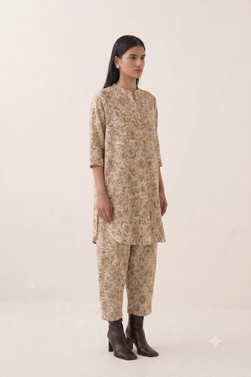 Gulzaar BFN Pants bemberg muslin pant/trouser by O'Frida in off white for women Worldwide