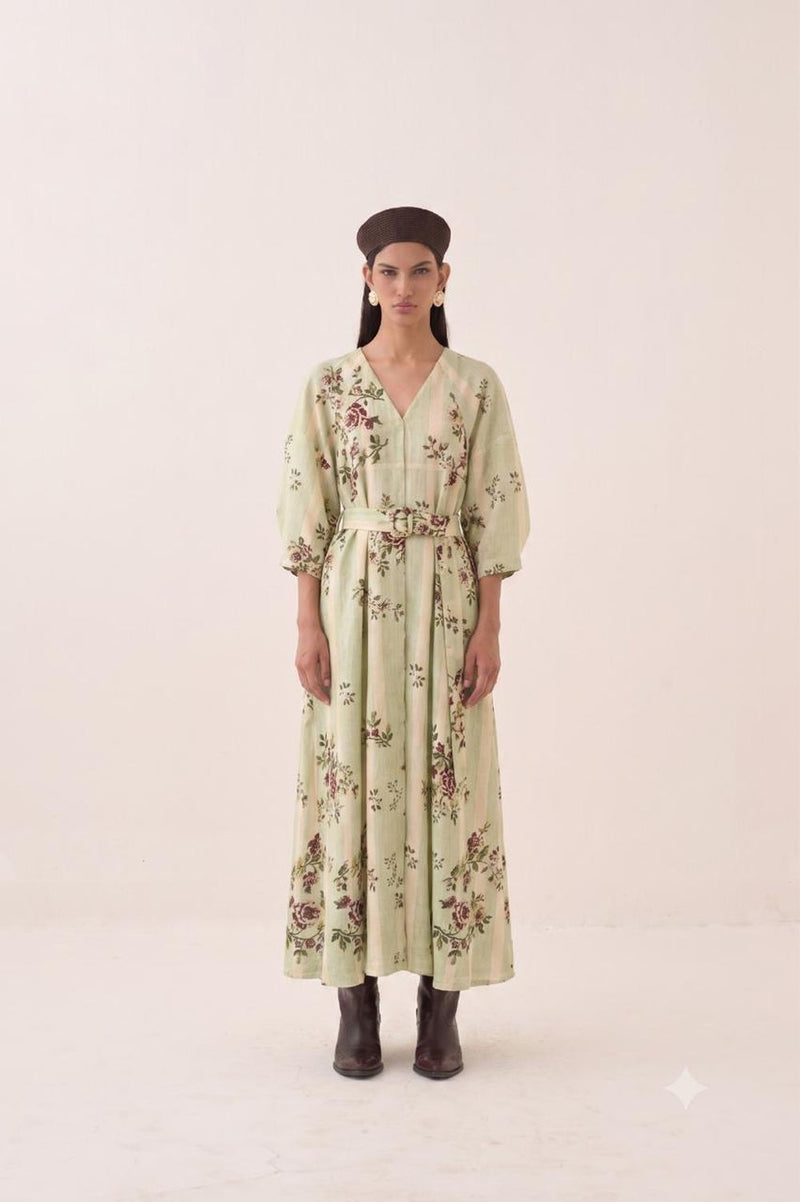 Bagiya Belt cotton slub belts by O'Frida in green for women Worldwide