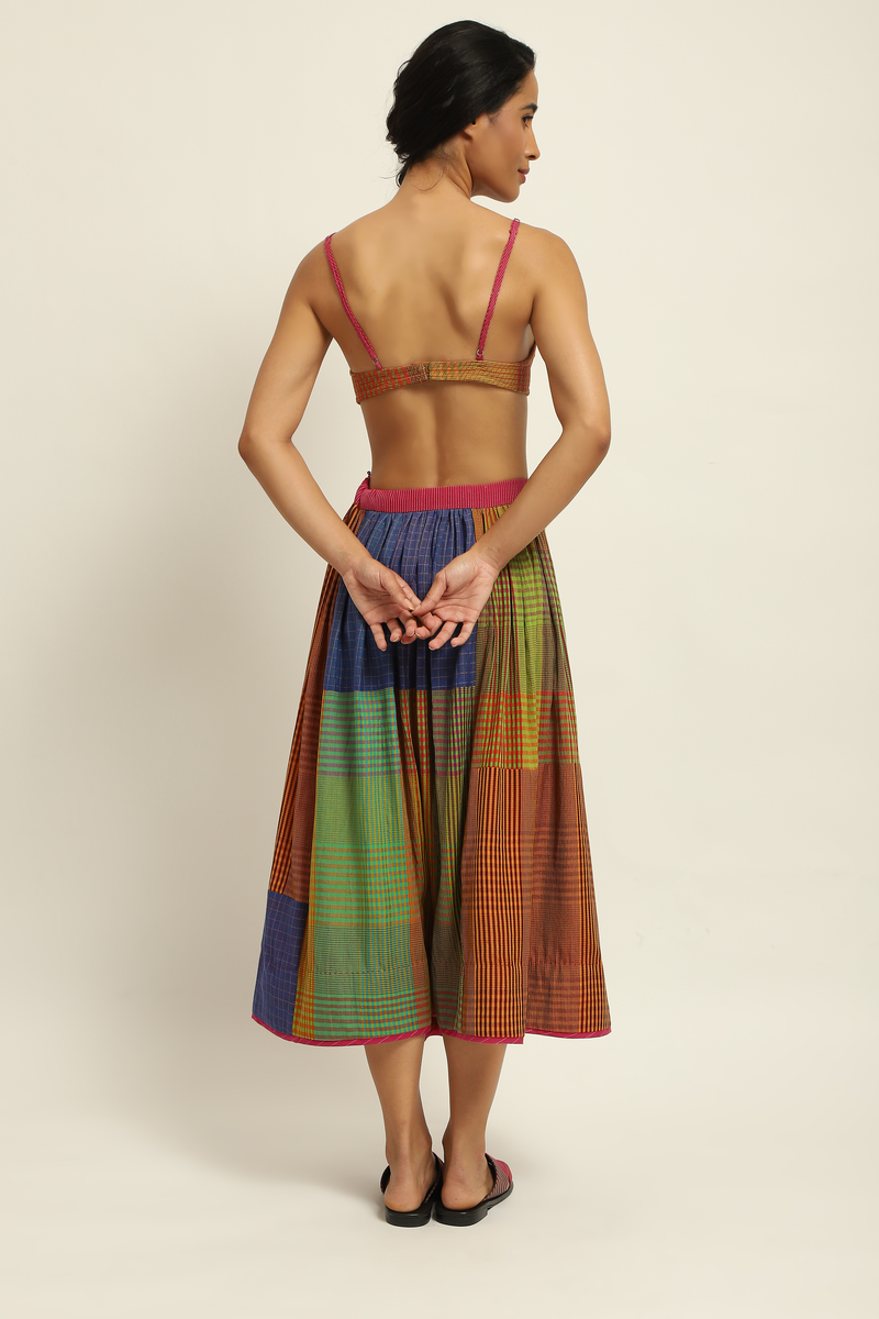 PEGGIE BUSTIER-MULTICOLOR silk by SWATTI KAPOOR in multi color for women Worldwide