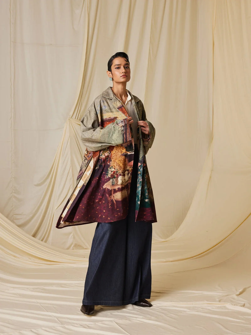 Seoul Overcoat-High Tea cotton by CORD for women Worldwide