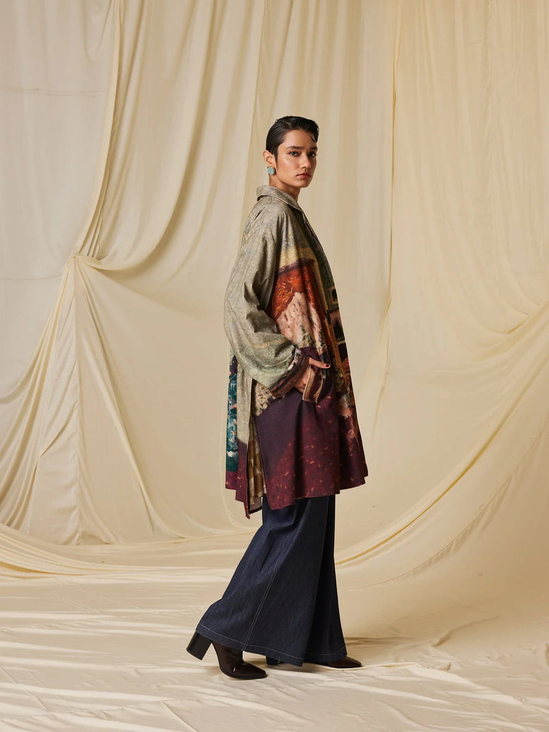 Seoul Overcoat-High Tea cotton by CORD for women Worldwide