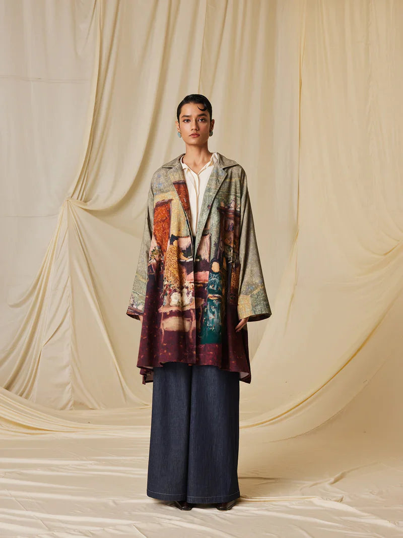 Seoul Overcoat-High Tea cotton by CORD for women Worldwide