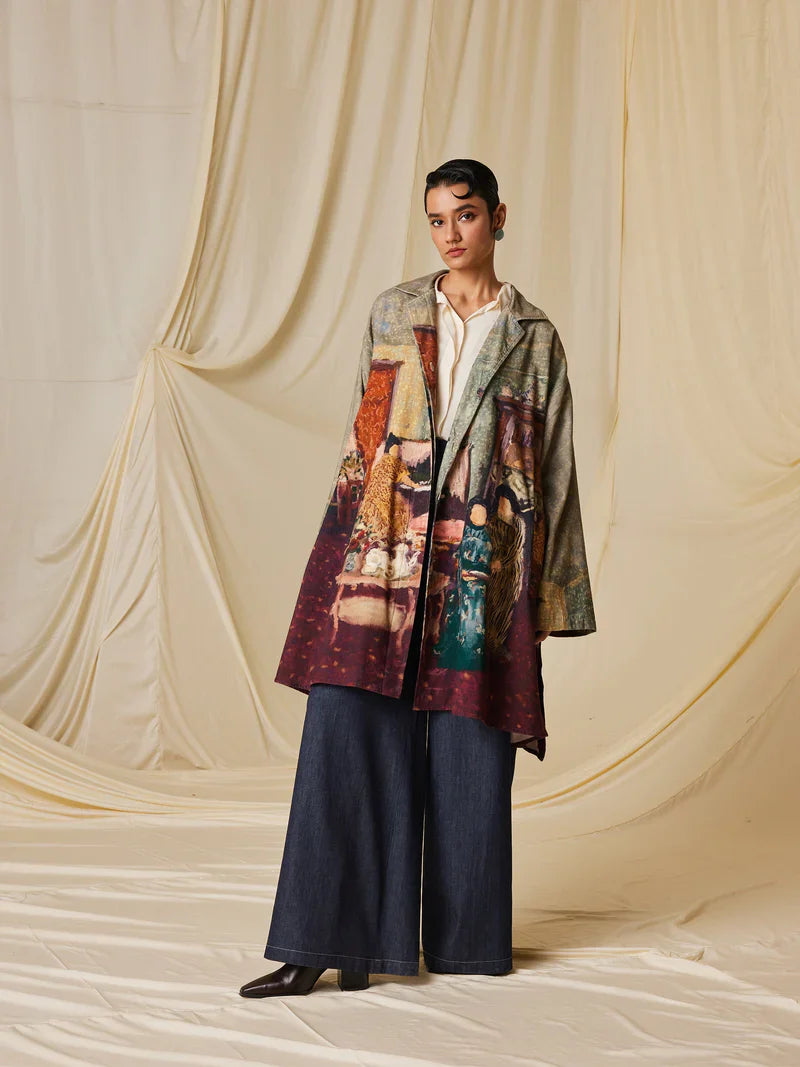 Seoul Overcoat-High Tea cotton by CORD for women Worldwide