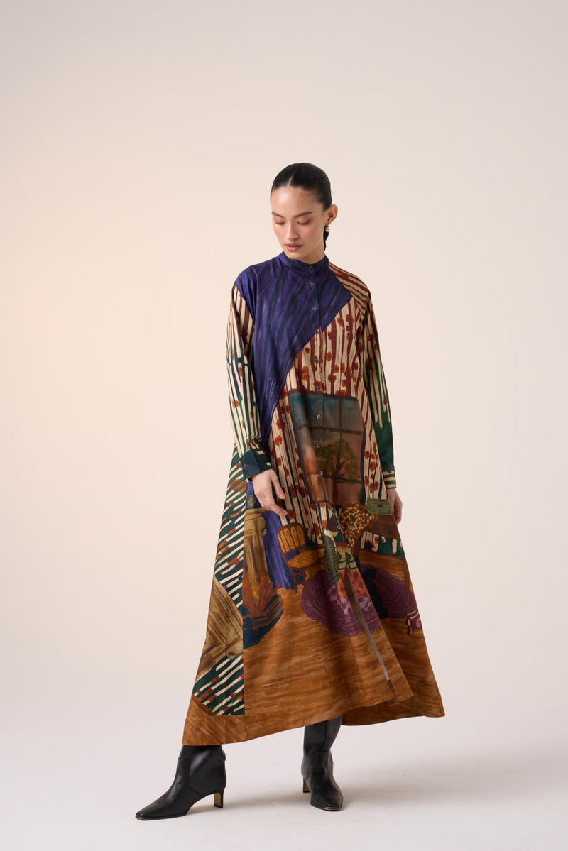 A-LINE LONG DRESS -HOME ALONE cotton by CORD for women Worldwide