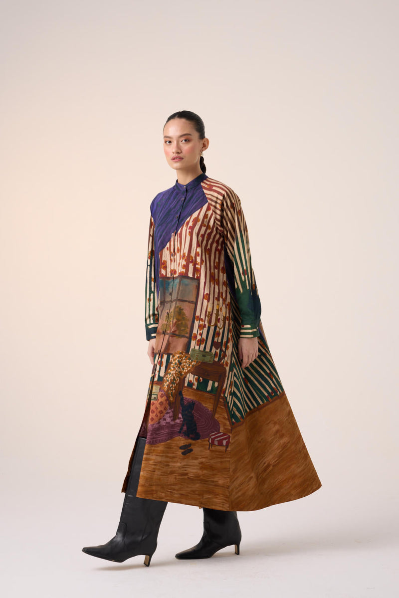 A-LINE LONG DRESS -HOME ALONE cotton by CORD for women Worldwide