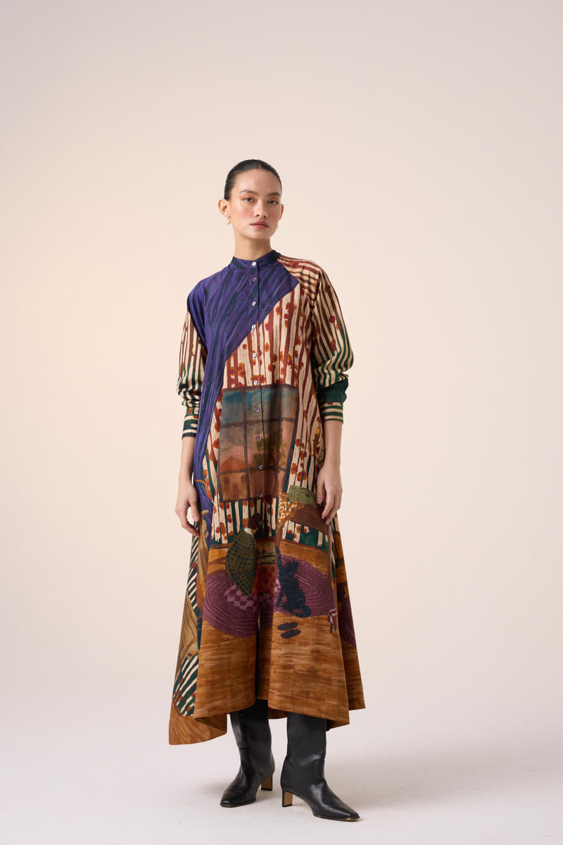 A-LINE LONG DRESS -HOME ALONE cotton by CORD for women Worldwide
