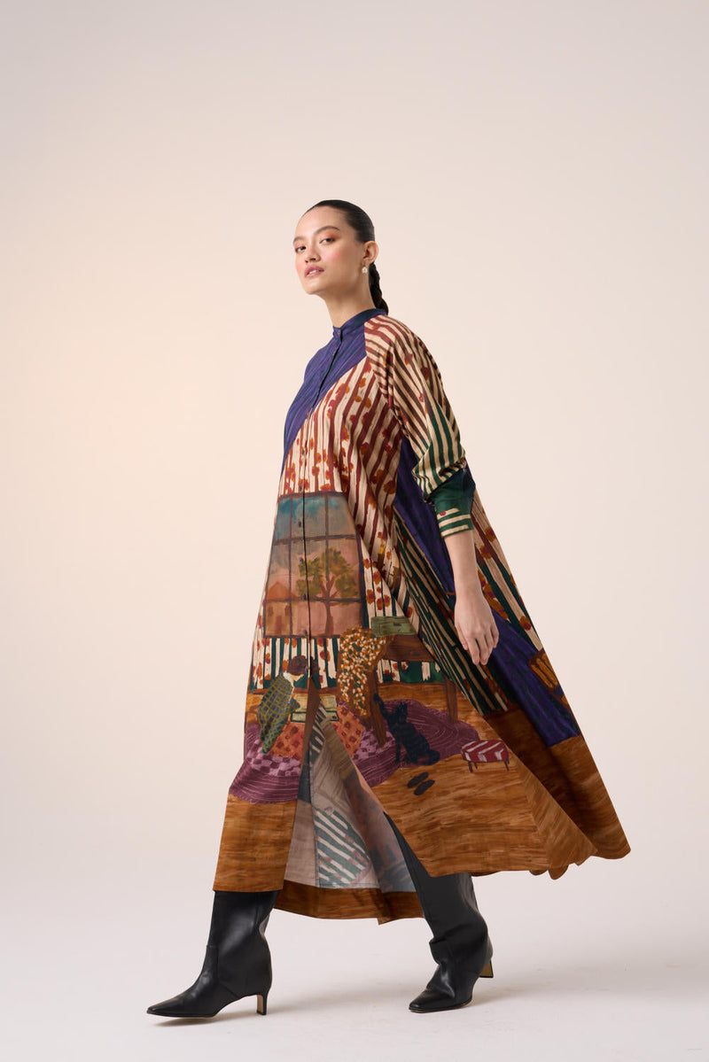 A-LINE LONG DRESS -HOME ALONE cotton by CORD for women Worldwide