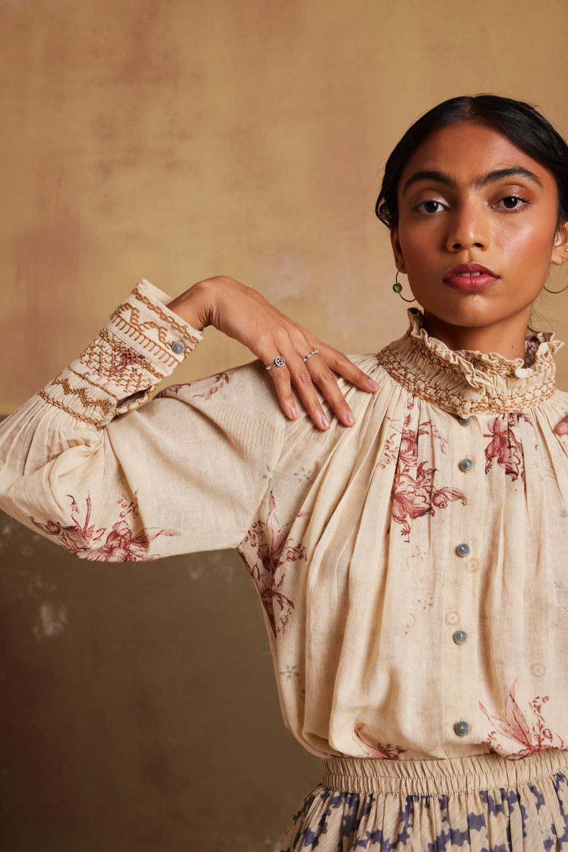 Farmer top-Peony cotton by CORD for women Worldwide