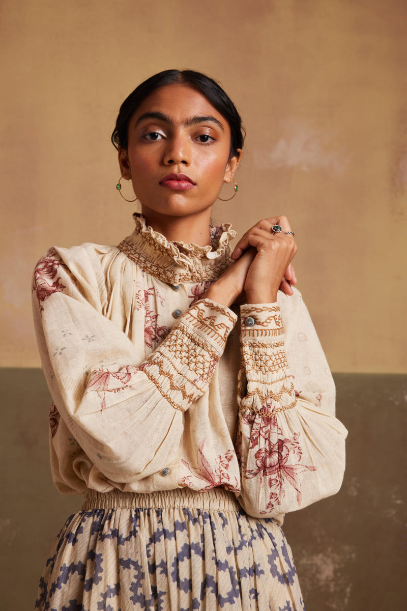 Farmer top-Peony cotton by CORD for women Worldwide