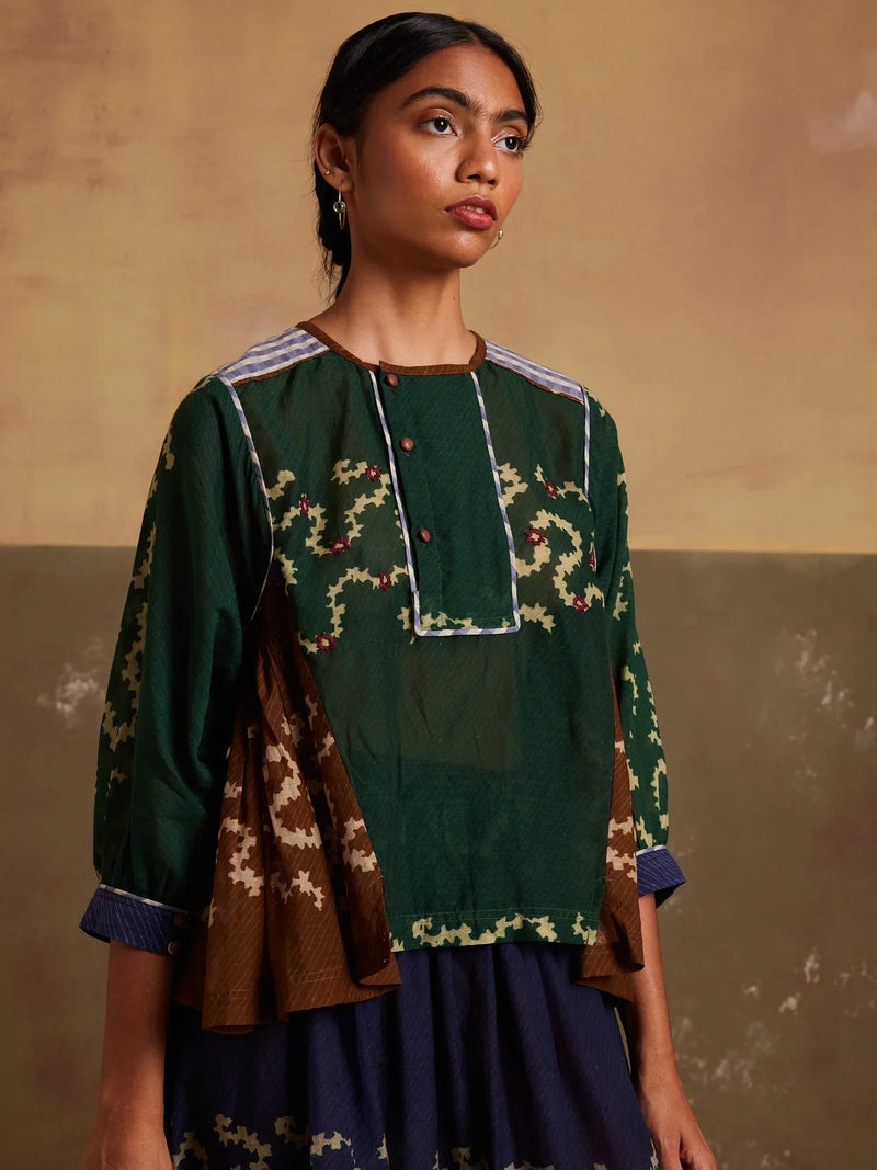 Maison top-Tan-Emerald Spiral cotton by CORD for women Worldwide