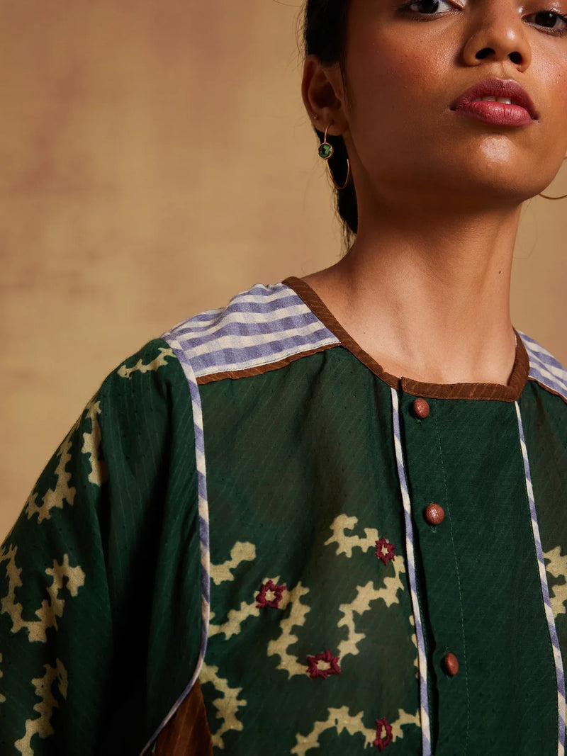 Maison top-Tan-Emerald Spiral cotton by CORD for women Worldwide