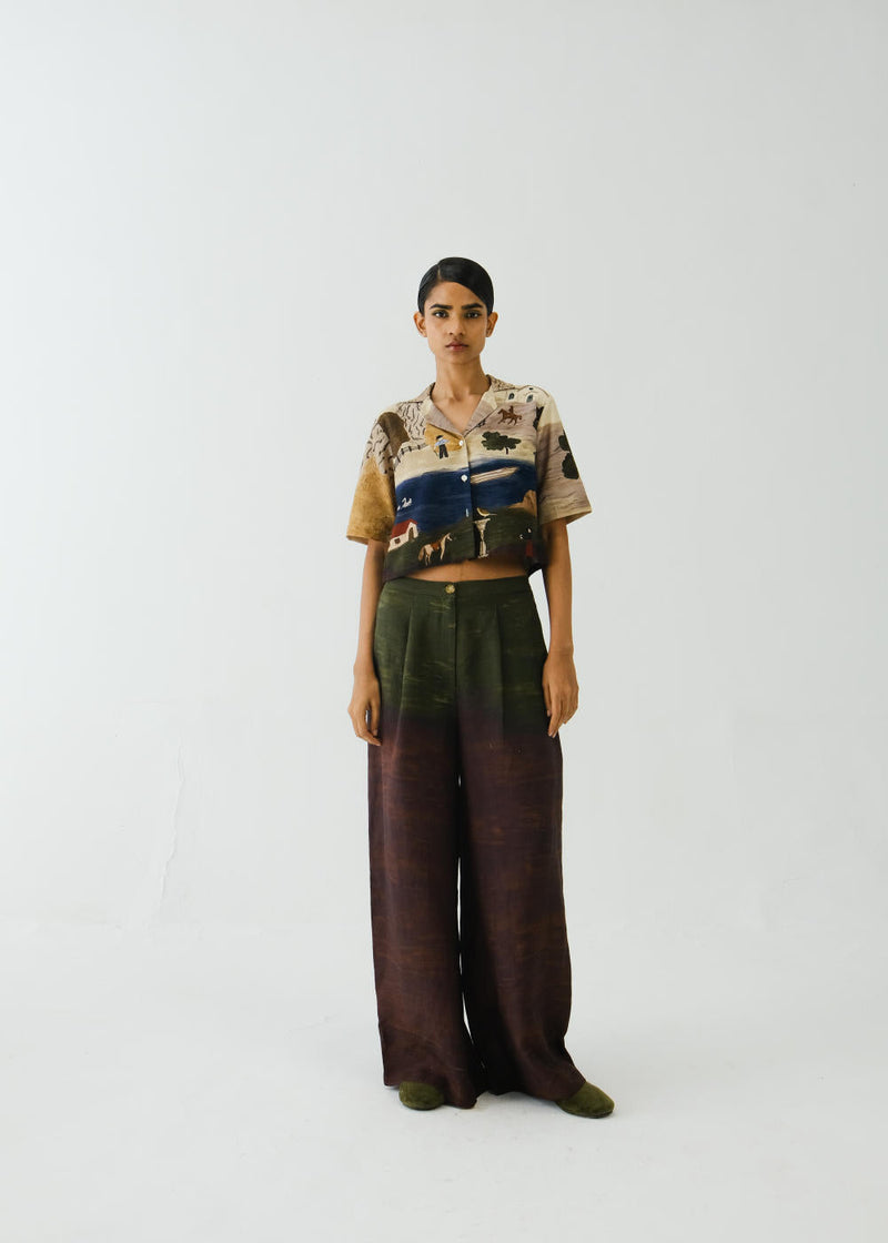 Crop Set-Village Print by CORD for women Worldwide