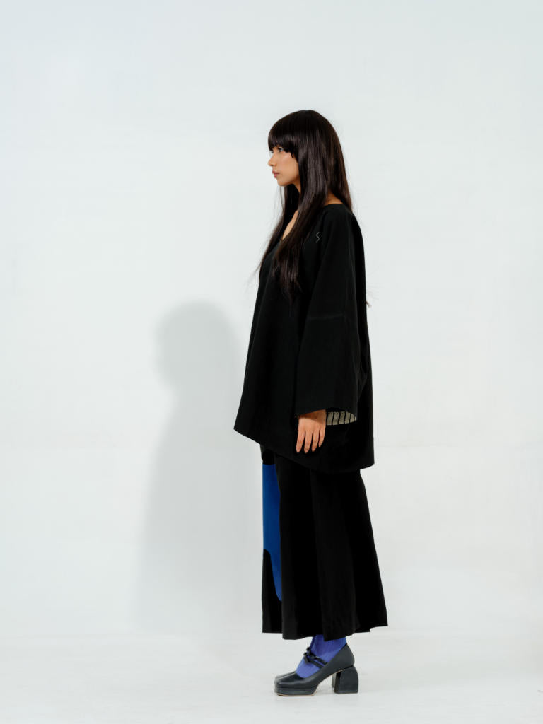 Cumin pants-(Black + Blue) cotton matty pants/trousers by Stoique in black, blue for women Worldwide