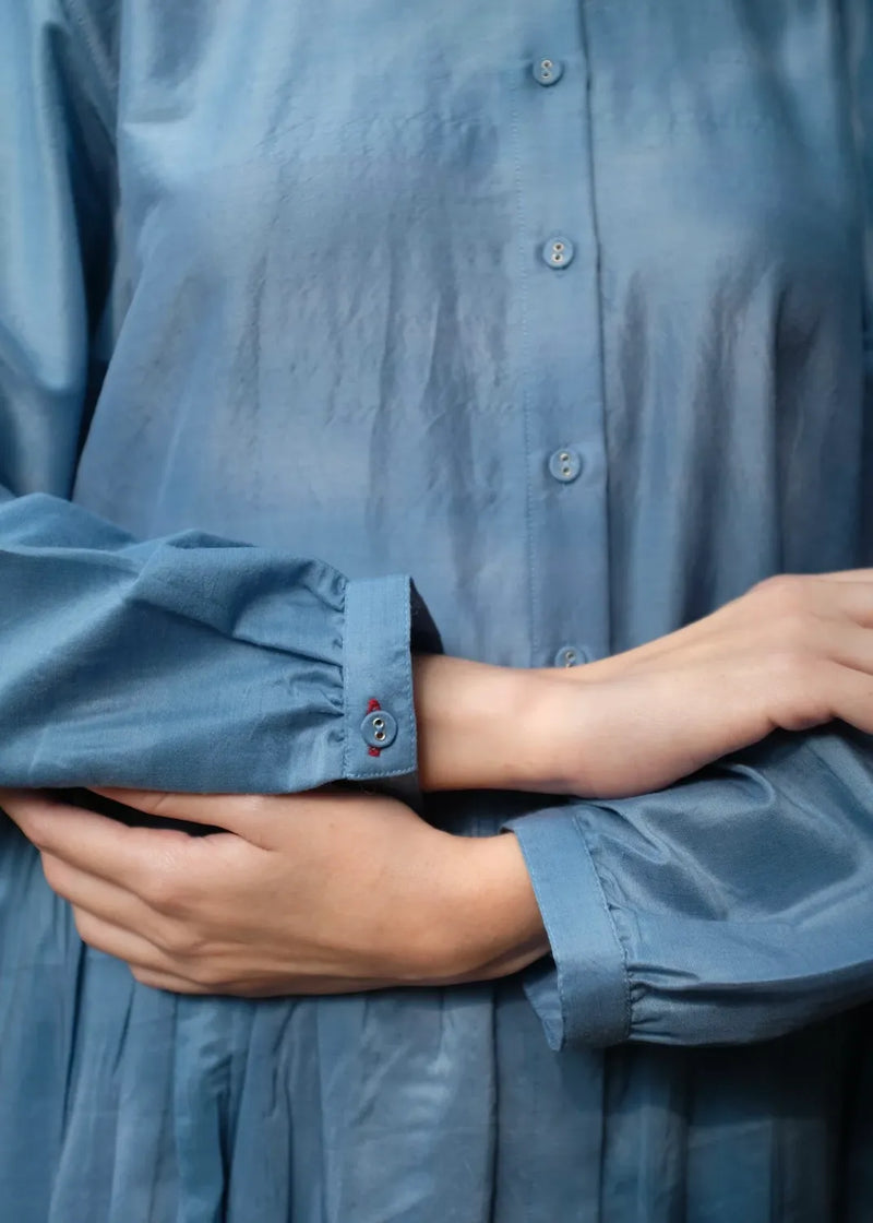 Cynthida - Mason Blue silk by MASON AND MILL in blue color for women Worldwide