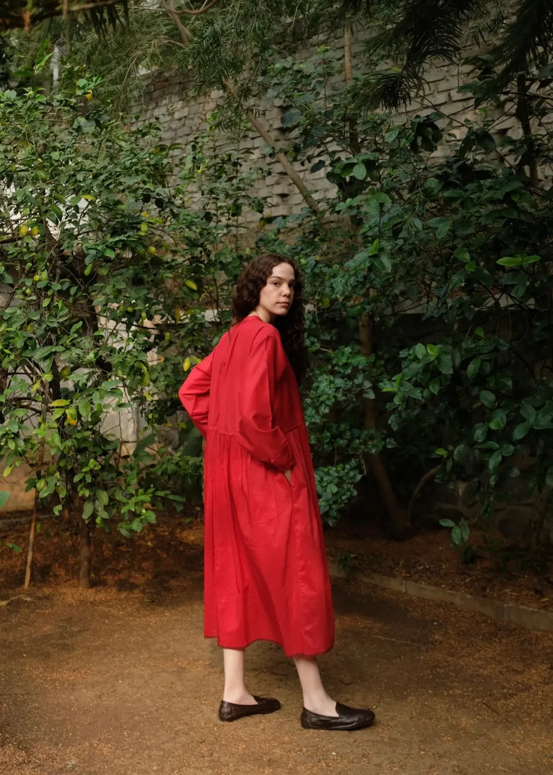 Cynthia - Mason Red silk by MASON AND MILL in red color for women Worldwide