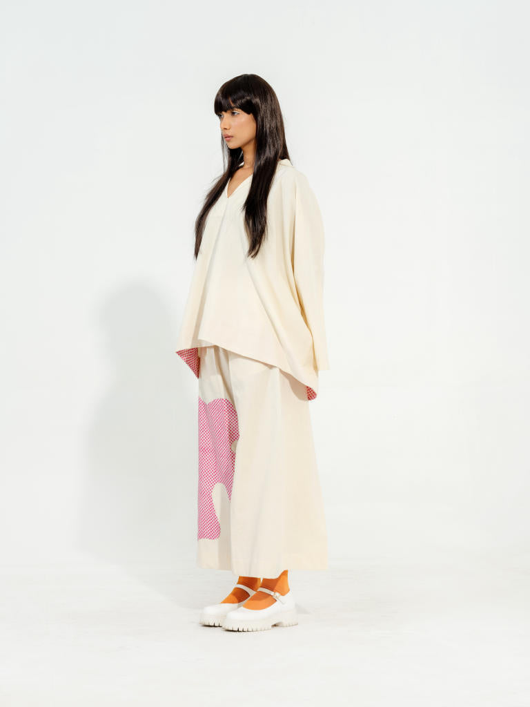 Cypress Pants cotton matty pants/trousers by Stoique in natural, pink for women Worldwide