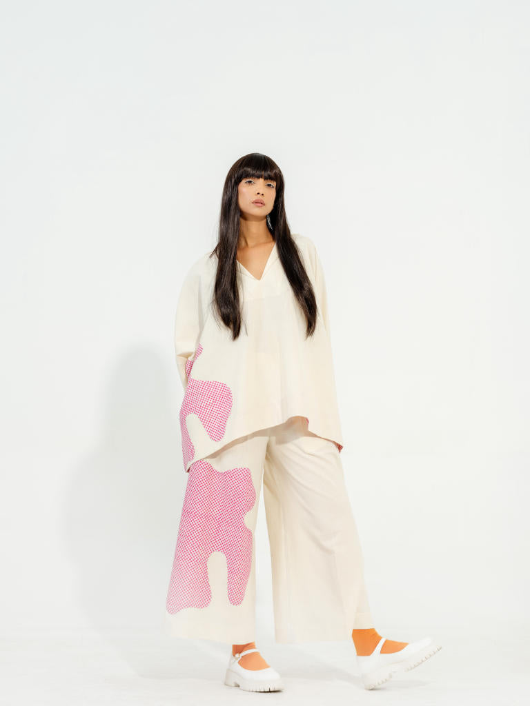Cypress Top cotton matty tops and shirts by Stoique in natural, pink for women Worldwide