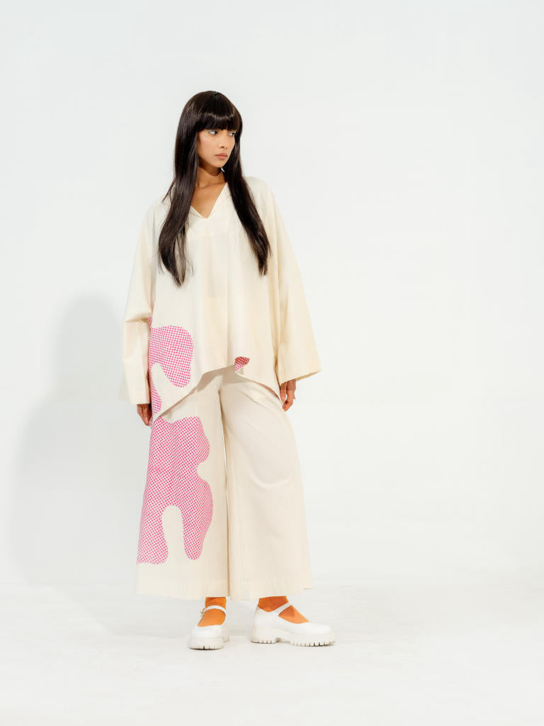 Cypress Top cotton matty tops and shirts by Stoique in natural, pink for women Worldwide