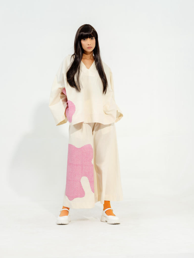Cypress Top cotton matty tops and shirts by Stoique in natural, pink for women Worldwide