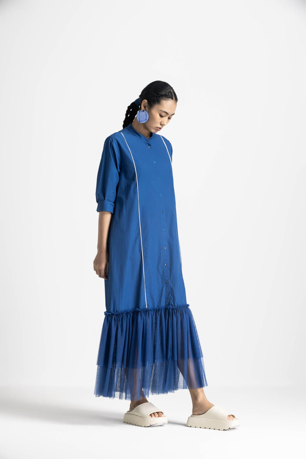 Buy BOTTOM FRILL DRESS - ELECTRIC BLUE from C&W