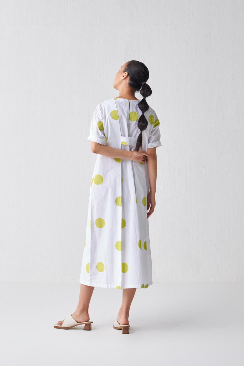 KNIFE PLEAT DRESS Dress by THREE in white color for women Worldwide