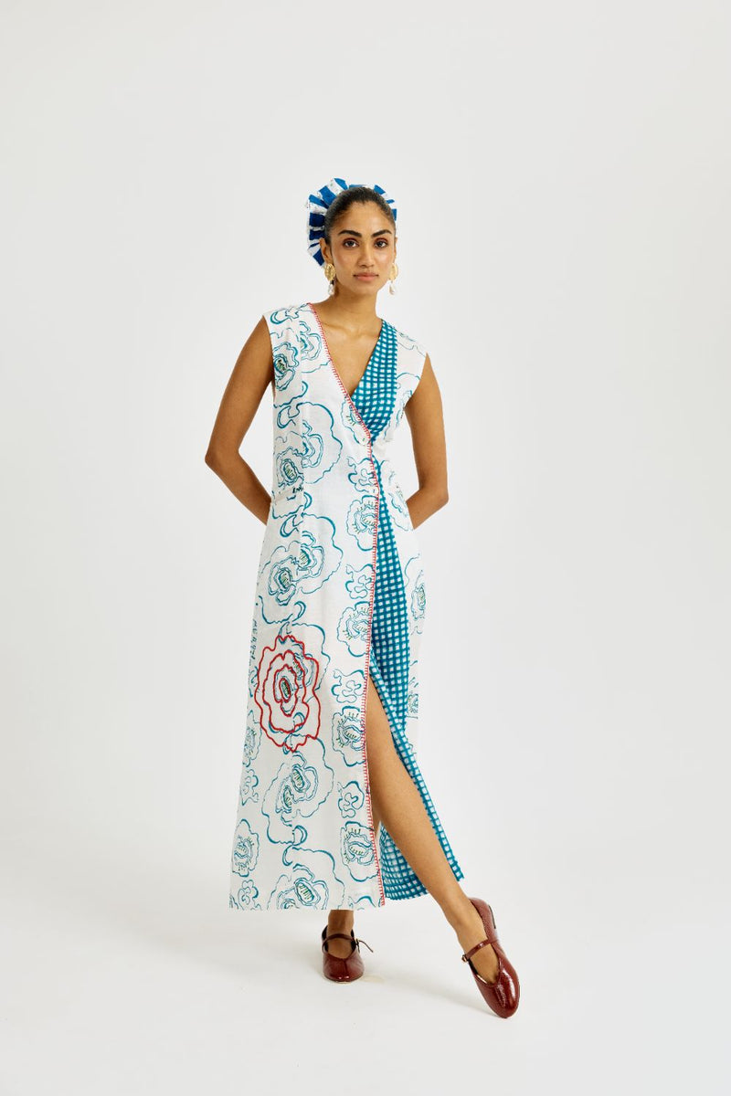 Amari Wrap Dress satin by JodiLife for women Worldwide