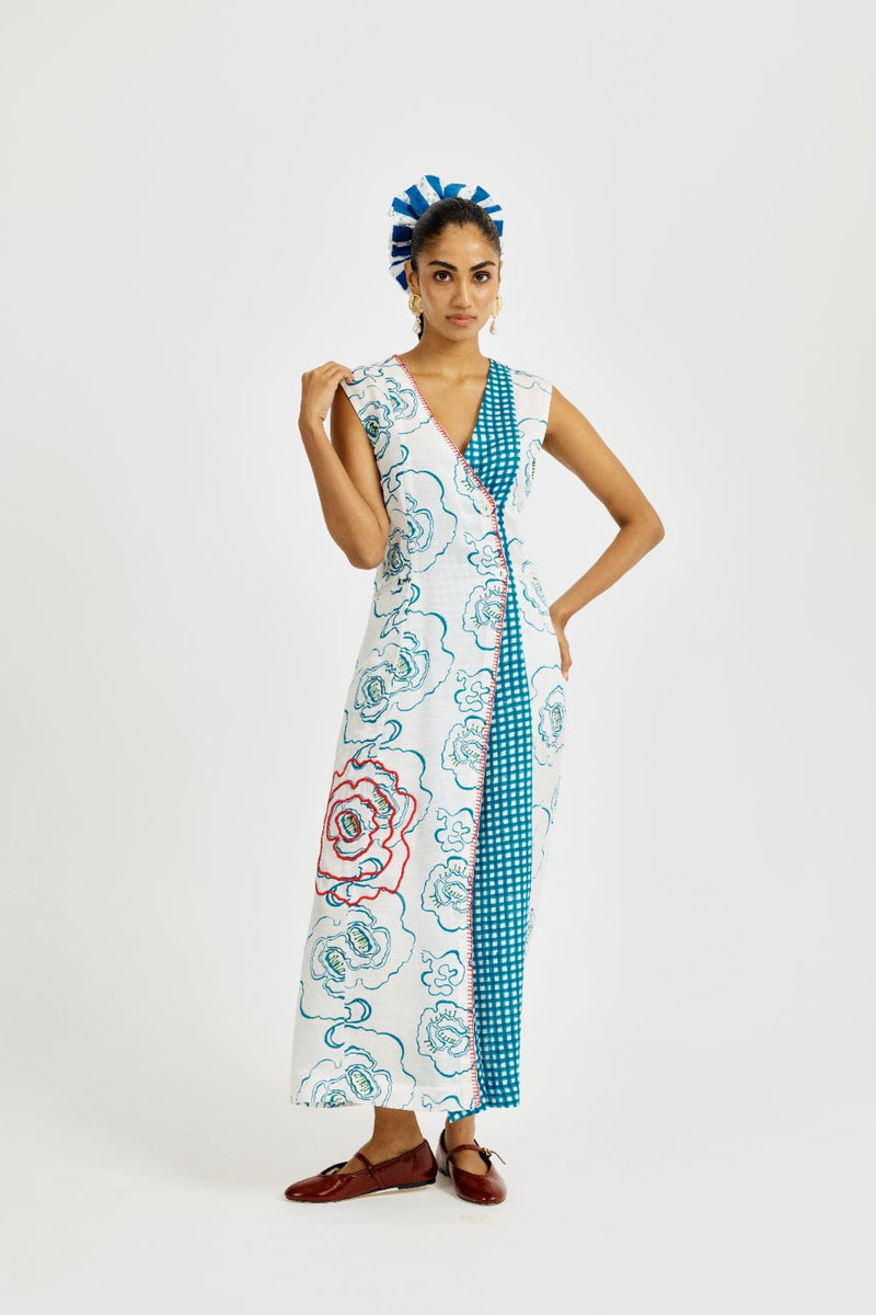 Amari Wrap Dress satin by JodiLife for women Worldwide