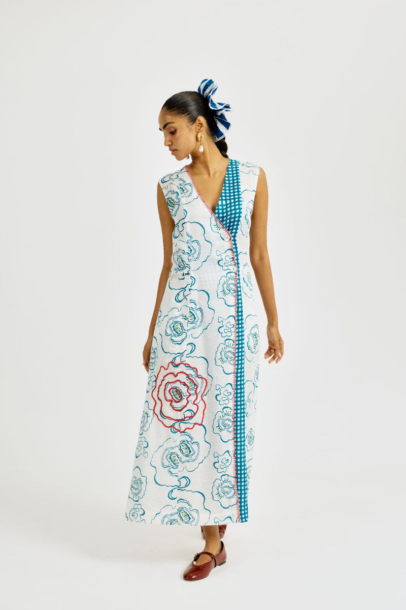 Amari Wrap Dress satin by JodiLife for women Worldwide