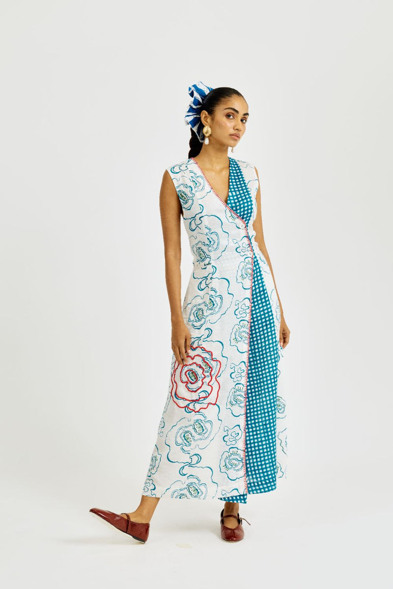 Amari Wrap Dress satin by JodiLife for women Worldwide