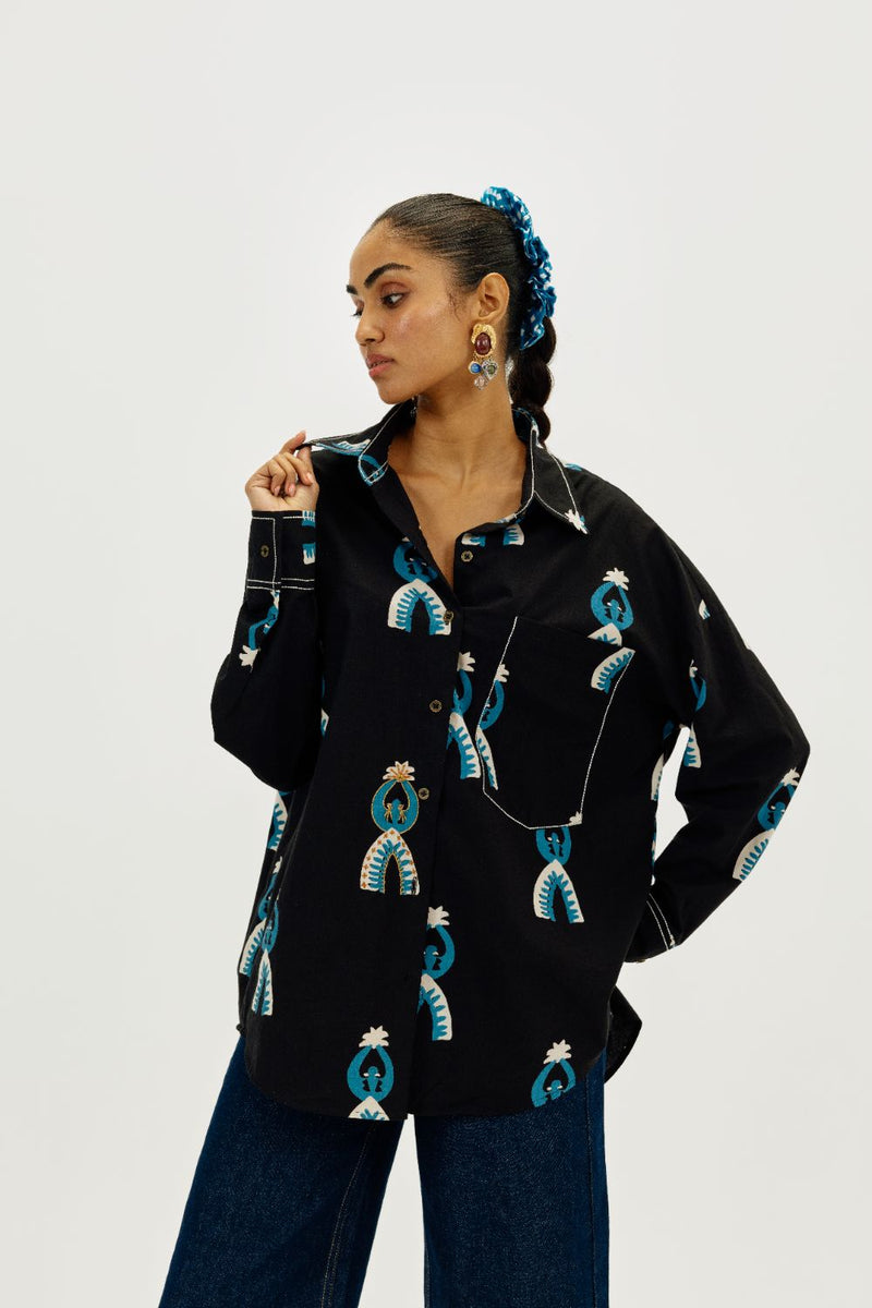 Africana Shirt poplin by JodiLife for women Worldwide